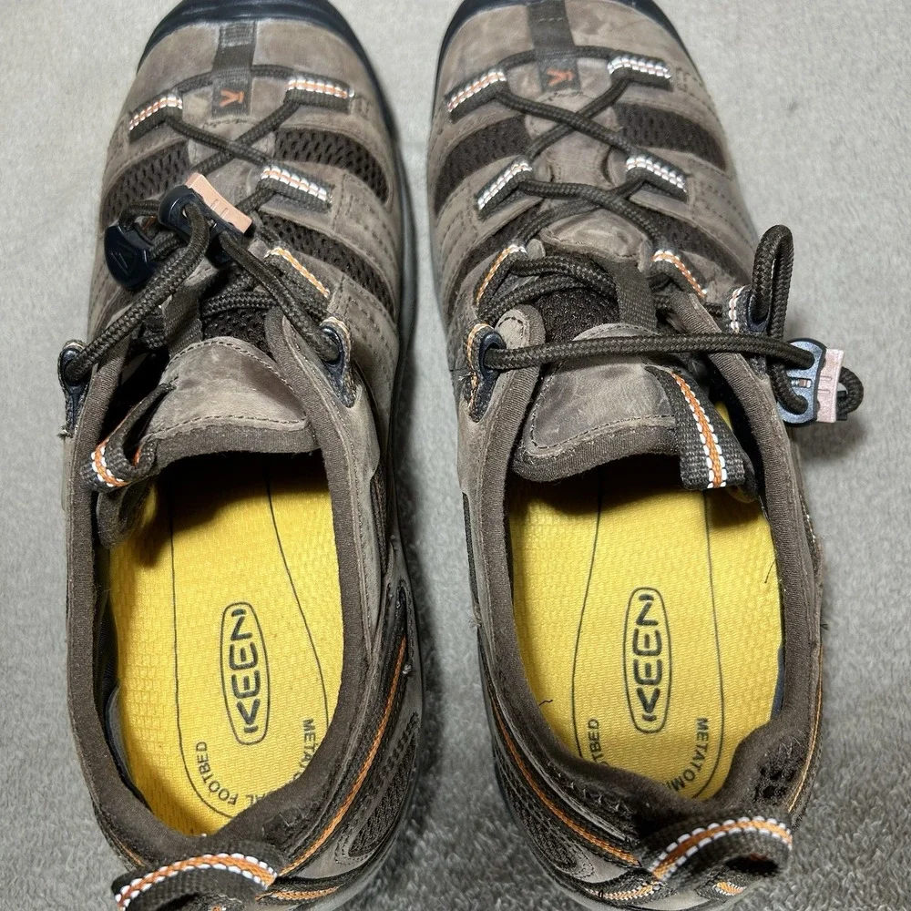 KEEN Utility Men's Atlanta Cool Low Steel Toe Work Shoes Brown Size 10.5 M